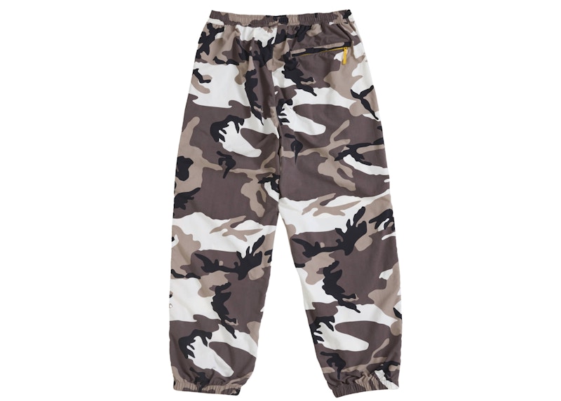 Lookbook Supreme Contrast Zip Warm Up Pant Snow Camo Seluar Panas Camo Salji