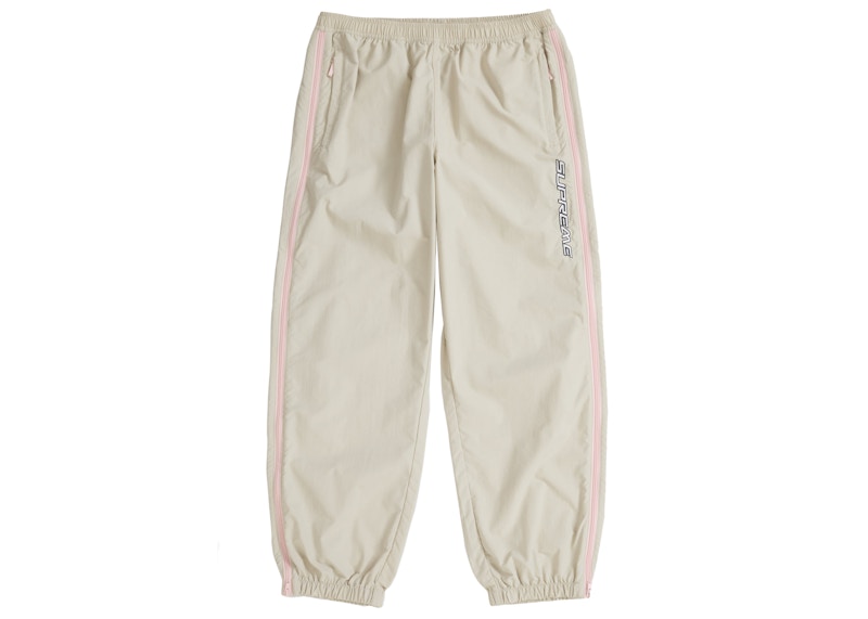 Supreme Contrast Zip Warm Up Pant Tan