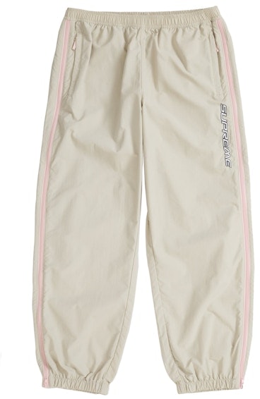 supreme-contrast-zip-warm-up-pant-tan