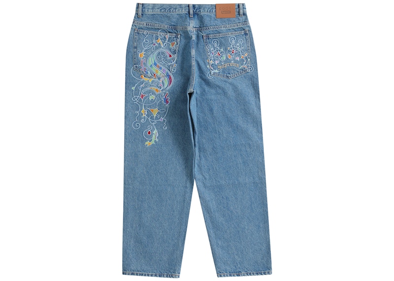 Order 슈프림 쿠지 배기 청바지 (블루) 
