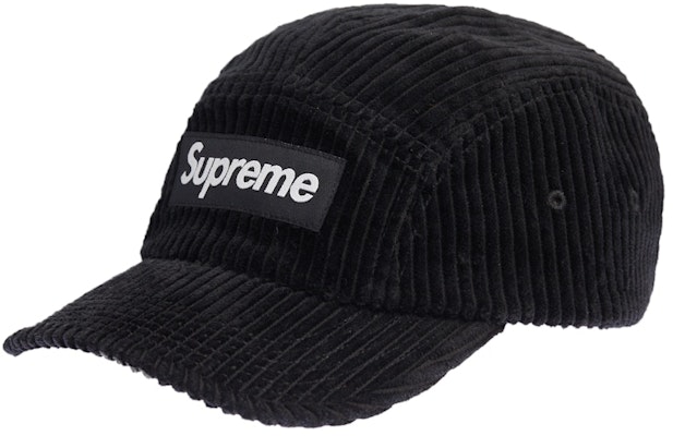 Supreme Corduroy Camp Cap (SS22) Black Order Supreme Corduroy Camp Cap (SS22) Black