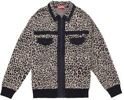 Supreme Corduroy Detailed Zip Sweater Cheetah Supreme Corduroy Detailed Zip Sweater Cheetah