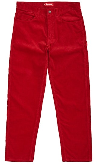 supreme-corduroy-painter-pant-red