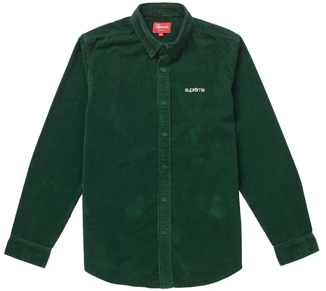 supreme-corduroy-shirt-green