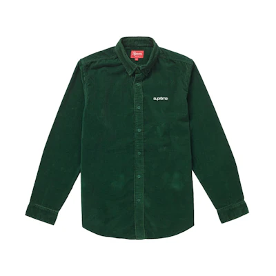 Supreme Corduroy Shirt Green
