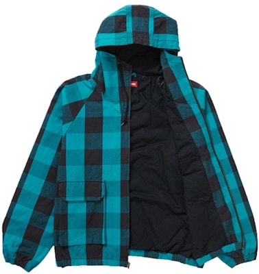 Supreme Cotton Hooded Jacket Teal Plaid Order Supreme Cotton Hooded Jacket Teal Plaid