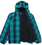 Order Supreme Jaket Hoodie Katun Teal Kotak-Kotak
