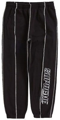 Supreme Coverstitch Sweatpant 'Black' Buy Supreme Coverstitch Sweatpant 'Black'