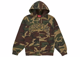 Supreme Cracked Raglan Zip Up Hooded Sweatshirt Woodland Camo Supreme Cracked Raglan Zip Up Hooded Sweatshirt Woodland Camo