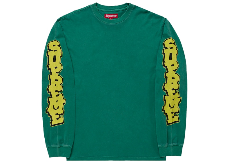 Supreme Cracked Sleeve L/S Top Green