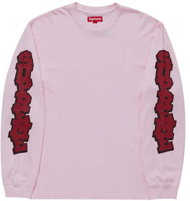 Supreme Manga Larga Rosa con Manga Agrietada Buy Supreme Manga Larga Rosa con Manga Agrietada