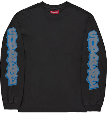 Supreme Cracked Sleeve L/S Top Hitam Pudar Buy Supreme Cracked Sleeve L/S Top Hitam Pudar