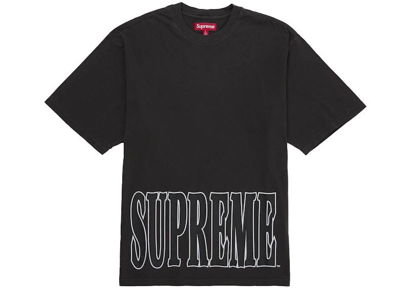 Supreme Cracked Stretch S/S Top Washed Black