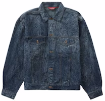 Supreme Crackle Denim Trucker Jacket Blue Supreme Crackle Denim Trucker Jacket Blue