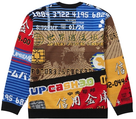 Supreme Credit Cards Sweater Black Order Supreme Credit Cards Sweater Black