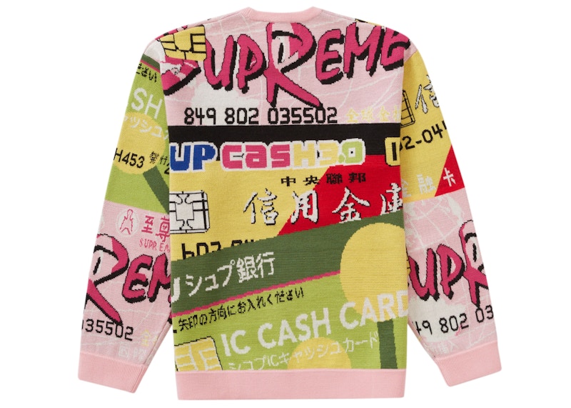 Supreme Credit Cards Sweater Pink 圖 2