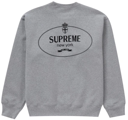 Supreme 徽章刺繡長袖套頭衫 (FW24) 淺灰色 Order Supreme 徽章刺繡長袖套頭衫 (FW24) 淺灰色