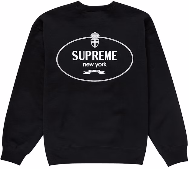 supreme-crest-crewneck-fw-24-black