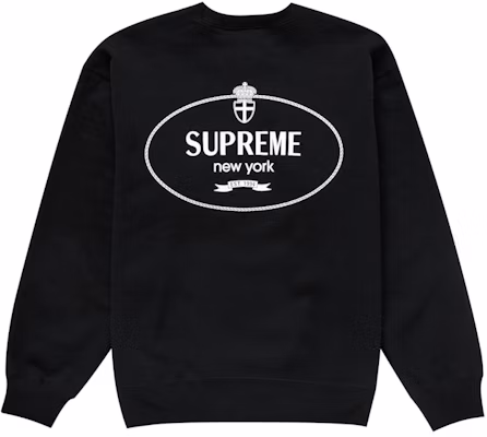 Supreme Crest Crewneck (FW24) Hitam Buy Supreme Crest Crewneck (FW24) Hitam