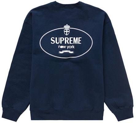 Supreme 徽標刺繡圓領衛衣 (FW24) 海軍藍 Buy Supreme 徽標刺繡圓領衛衣 (FW24) 海軍藍