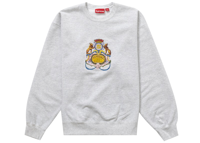 Supreme Crest Crewneck Ash Grey