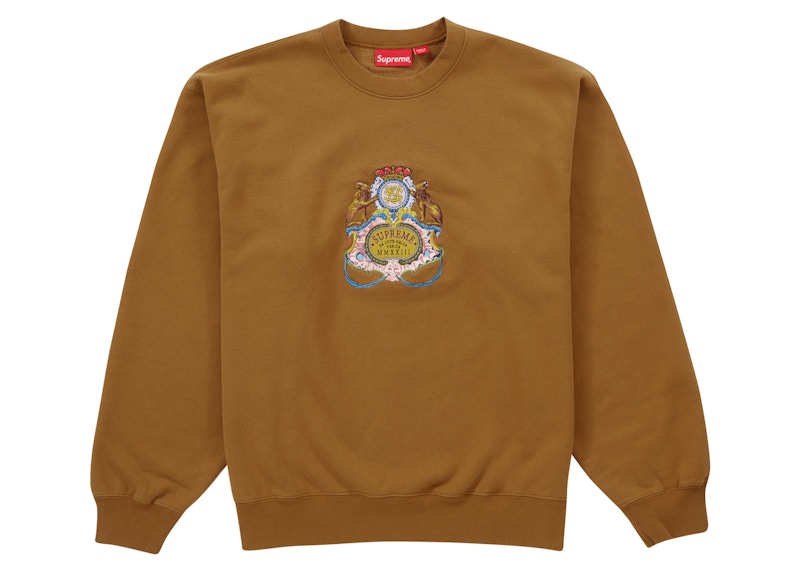 Supreme Crest Crewneck Dark Mustard