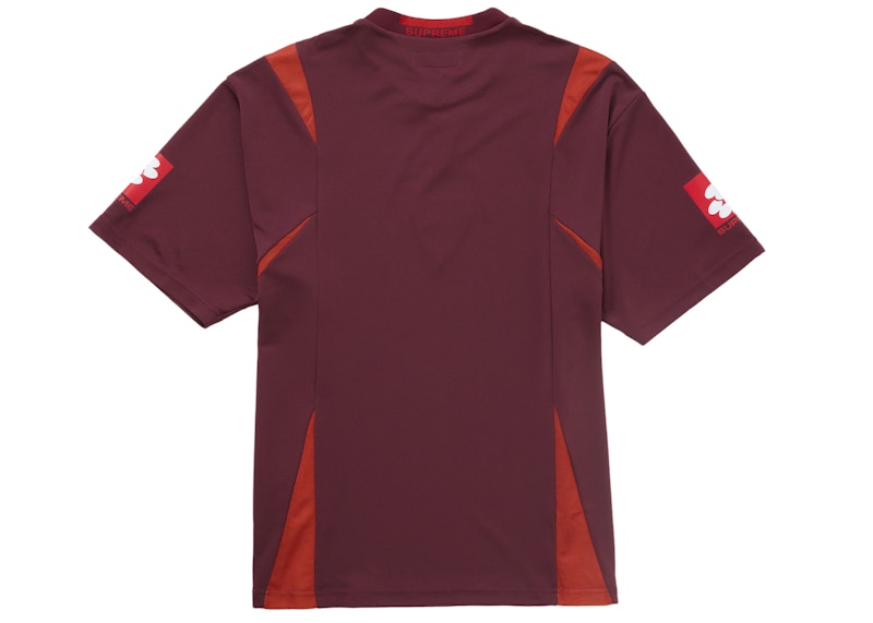 Order 슈프림 크레스트 축구 저지 마룬