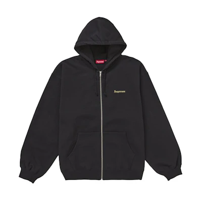 Supreme Crest Zip Up Hooded Sweatshirt Black
