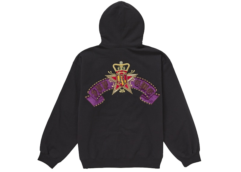 Supreme Crest Zip Up Hooded Sweatshirt Black 圖 2