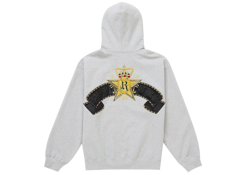 Supreme Crest Zip Up Hooded Sweatshirt Heather Grey 圖 2