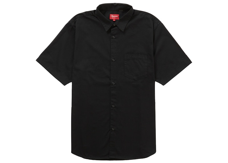 Supreme Croc Patch S/S Work Shirt Black 圖 2