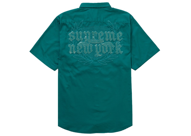 Supreme Croc Patch S/S Work Shirt Teal