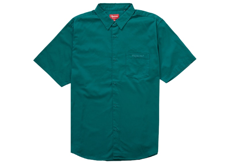 Supreme Croc Patch S/S Work Shirt Teal 圖 2