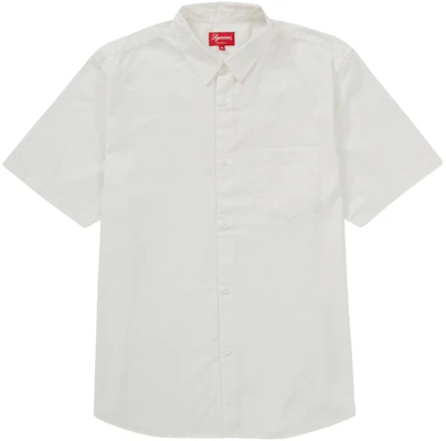 Supreme Croc Patch Kemeja Kerja Lengan Pendek Putih Order Supreme Croc Patch Kemeja Kerja Lengan Pendek Putih