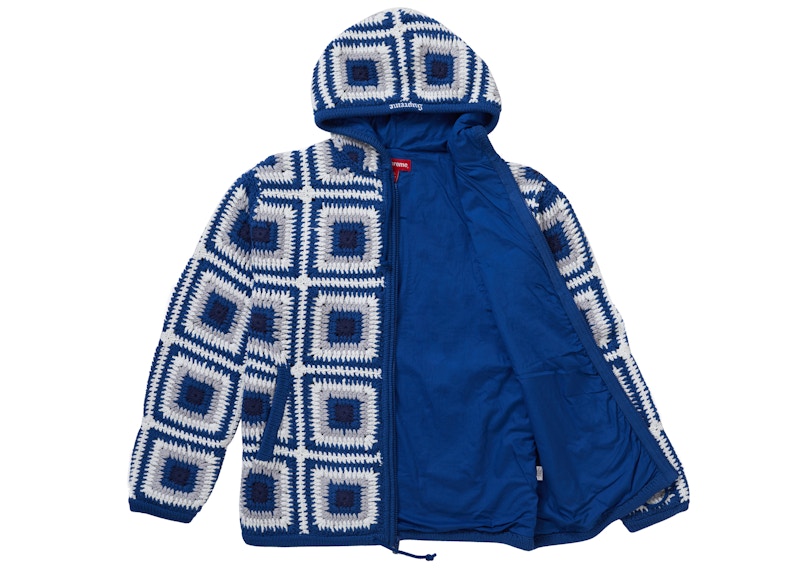 Order Supreme Sweater Rajutan Berkerudung Resleting Navy