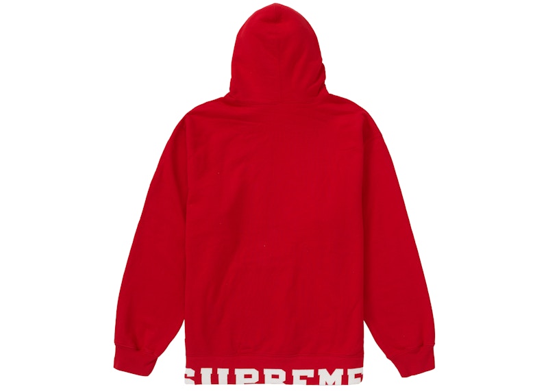 Supreme Cropped Logos Hooded Sweatshirt Red 圖 2