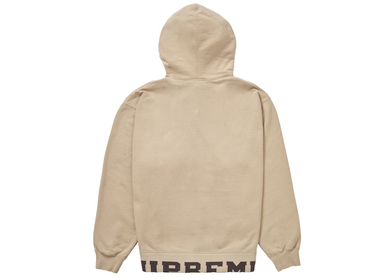 Supreme Cropped Logos Hooded Sweatshirt Tan 圖 2