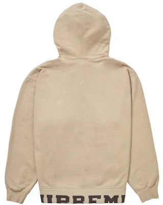 Supreme Cropped Logos Hooded Sweatshirt Tan Order Supreme Cropped Logos Hooded Sweatshirt Tan
