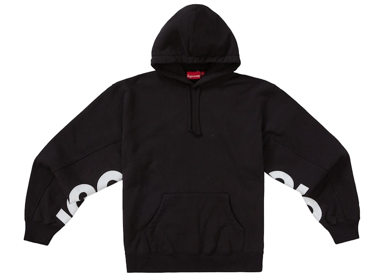 Order Supreme Baju Sejuk Hooded Hitam Panel Terpotong