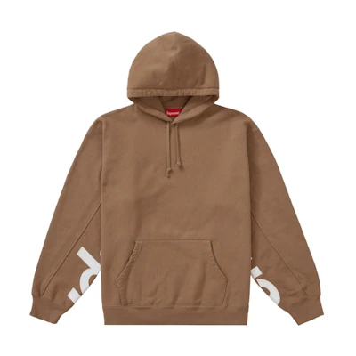 Supreme Cropped Panels Hooded Sweatshirt Light Brown
