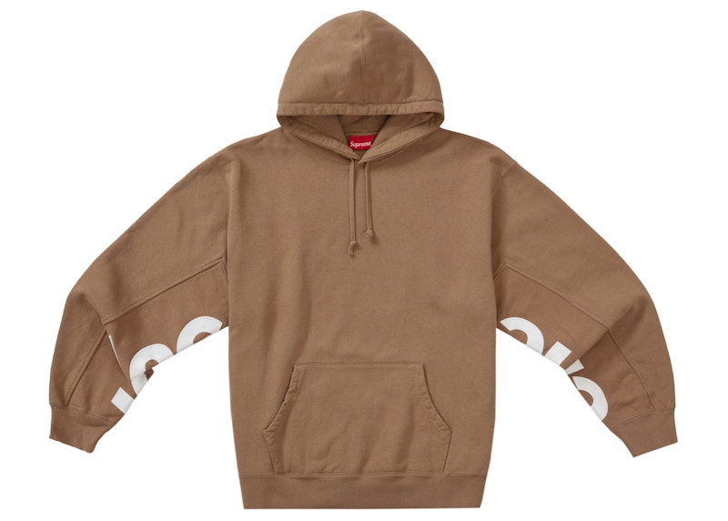 Supreme Cropped Panels Hooded Sweatshirt Light Brown 圖 2