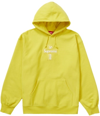 Supreme Cross Box Logo Hooded Sweatshirt Lemon Buy Supreme Cross Box Logo Hooded Sweatshirt Lemon