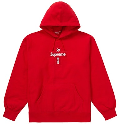 Supreme Cross Box Logo Hooded Sweatshirt Red Buy Supreme Cross Box Logo Hooded Sweatshirt Red