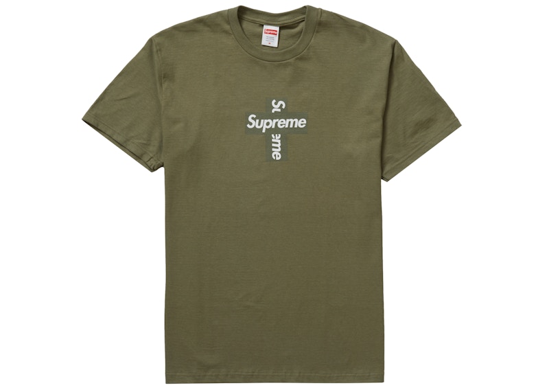 Buy Supreme Cross Box Logo Tee Light Olive Novelship