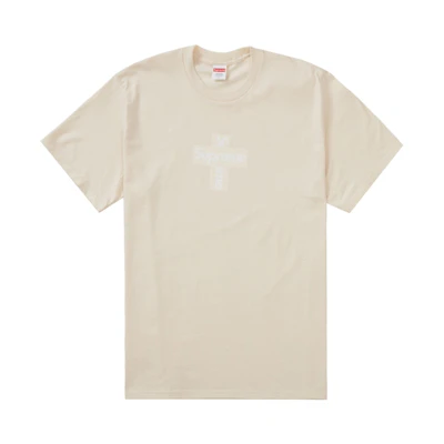 Supreme Cross Box Logo Tee Natural