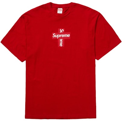 Supreme 十字框標誌T恤紅色 Buy Supreme 十字框標誌T恤紅色