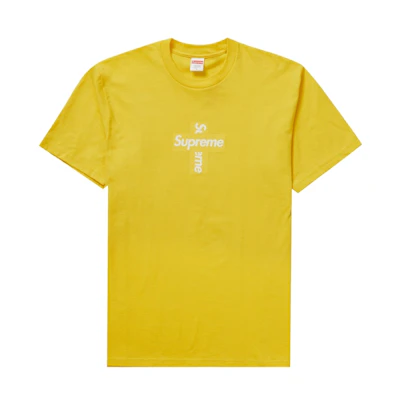 Supreme Cross Box Logo Tee Yellow