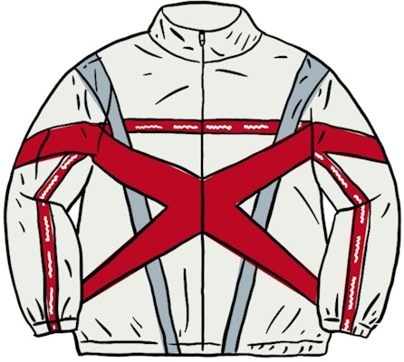 Chaqueta Deportiva Supreme Cross Paneled Blanca Buy Chaqueta Deportiva Supreme Cross Paneled Blanca