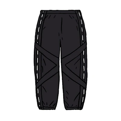 Supreme Cross Paneled Track Pant Black