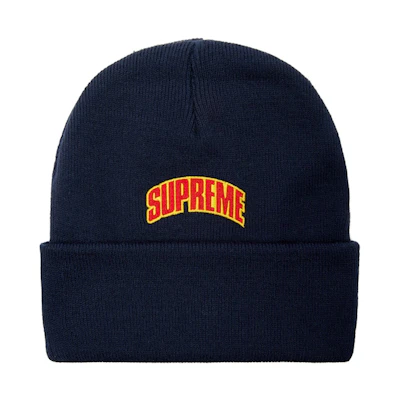 Supreme Crown Logo Beanie Navy